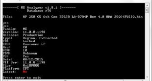 ME Analyzer Intel Engine Firmware Analysis Tool