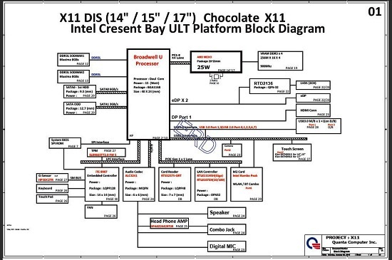 HP 15-Ab027tx Quanta X11 DAX11AMB6D0 Rev1a Schematic - AliSaler.com
